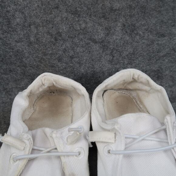 Casual Shoes Womens 6 Canvas Trainers Slip On Flat Moc Toe White Lightweight - Picture 3 of 12